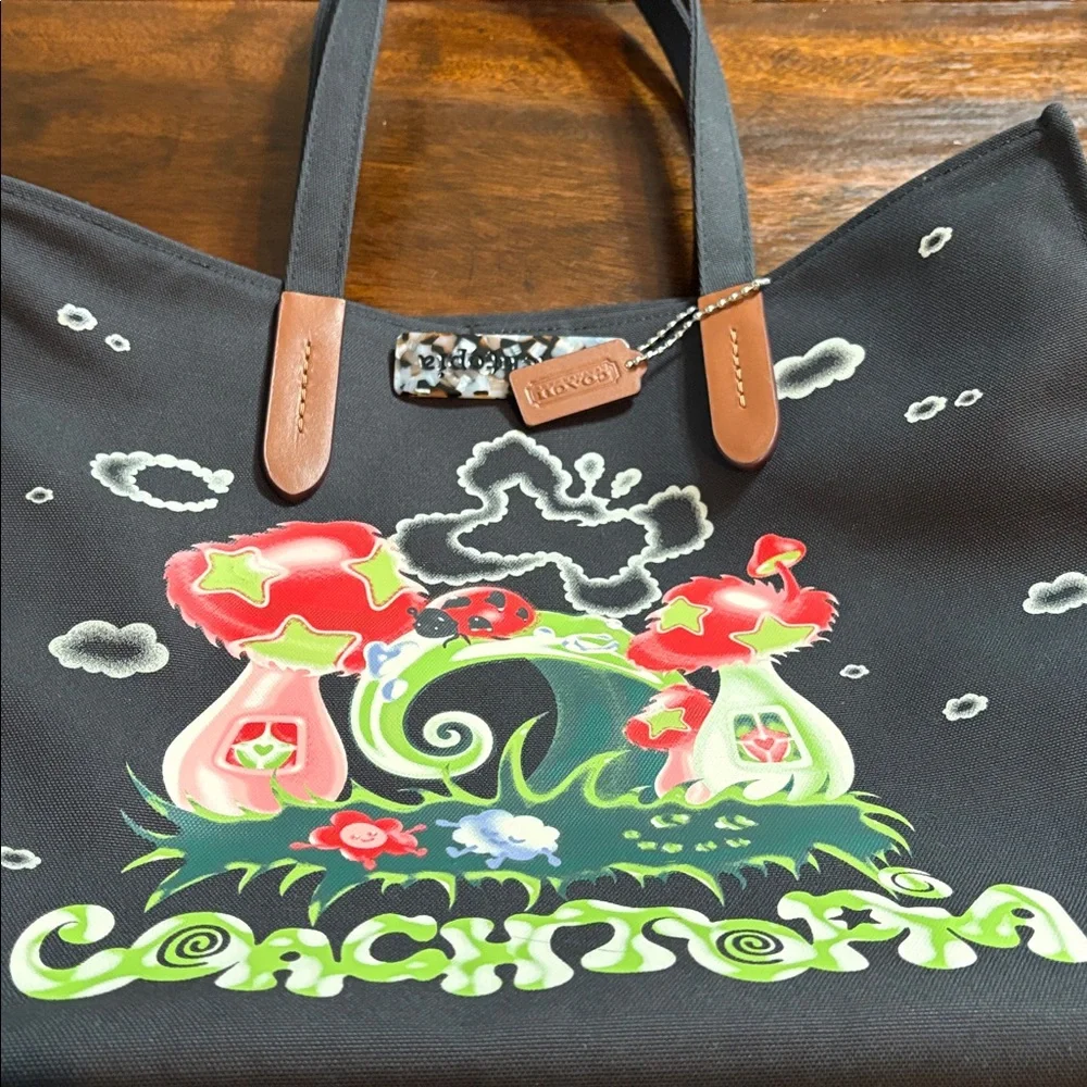 COACH Coachtopia Mushroom Design Tote Bag - Picture 7 of 14
